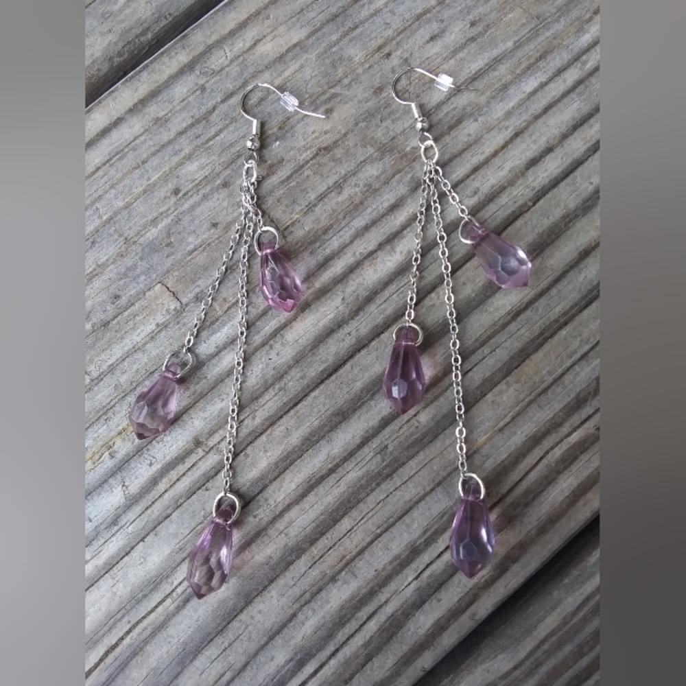 Dangly, teardrop, earrings